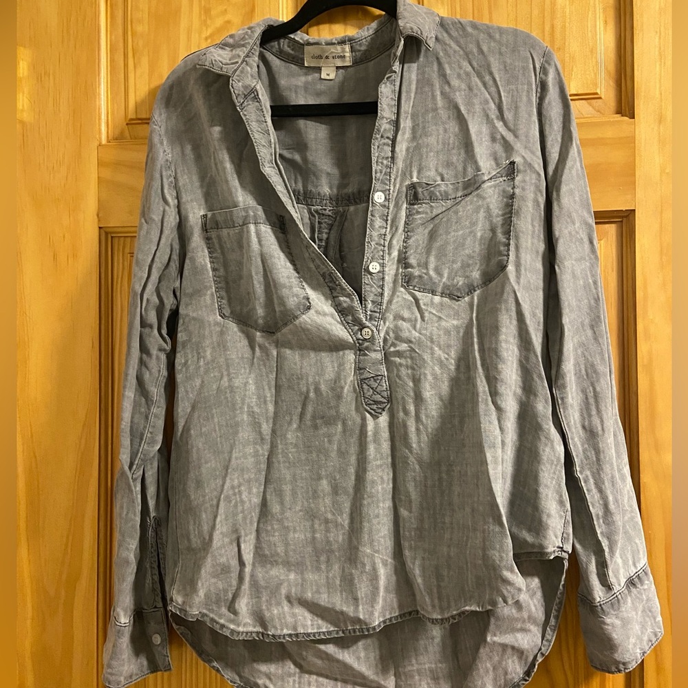 Cloth and stone gray button down